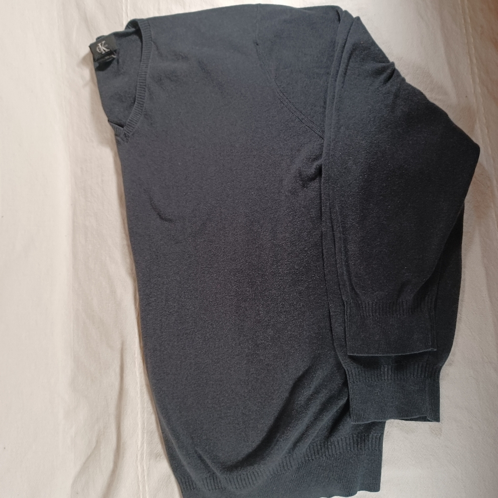 Calvin Klein gray V Neck Sweater XL